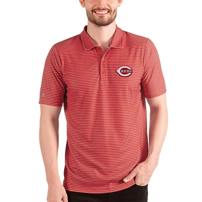 Polo Esteem rouge/blanc Antigua pour homme des Cincinnati Reds