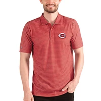 Polo Esteem rouge/blanc Antigua pour homme des Cincinnati Reds