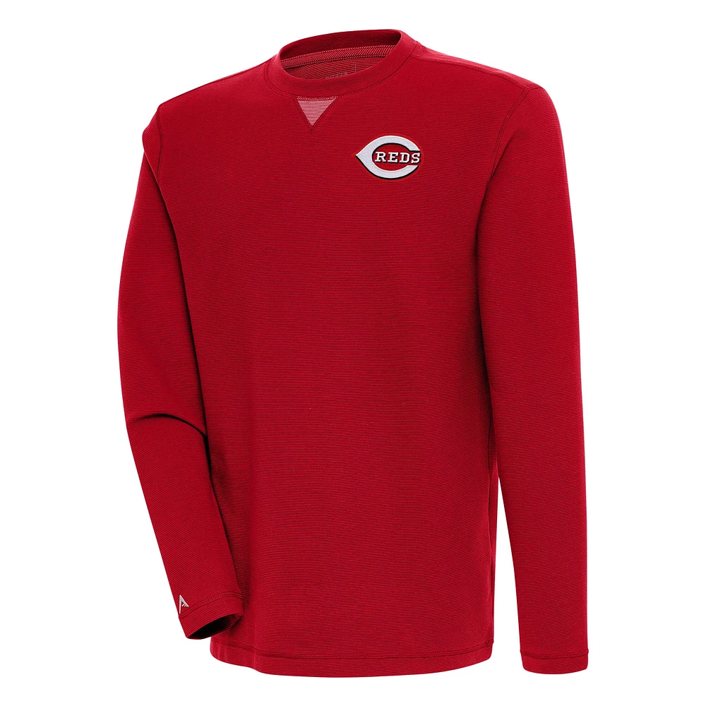 Sweat-shirt à enfiler Flier Bunker des Cincinnati Reds pour homme Antigua Red