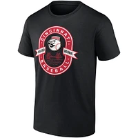 T-shirt noir pour homme de la collection Cooperstown des Reds Cincinnati, emblématique gloire