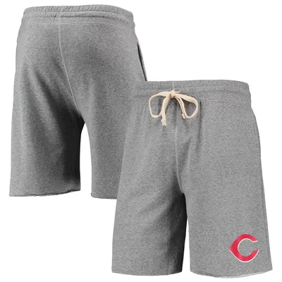 Cincinnati Reds Concepts Sport Mainstream Terry Tri-Blend Shorts - Gray