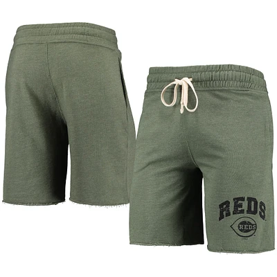 Concepts Sport Heathered Olive Cincinnati Reds Mainstream Tri-Blend Short pour homme