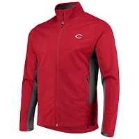 Men's Cutter & Buck Red Cincinnati Reds Navigate WeatherTec Full-Zip Jacket