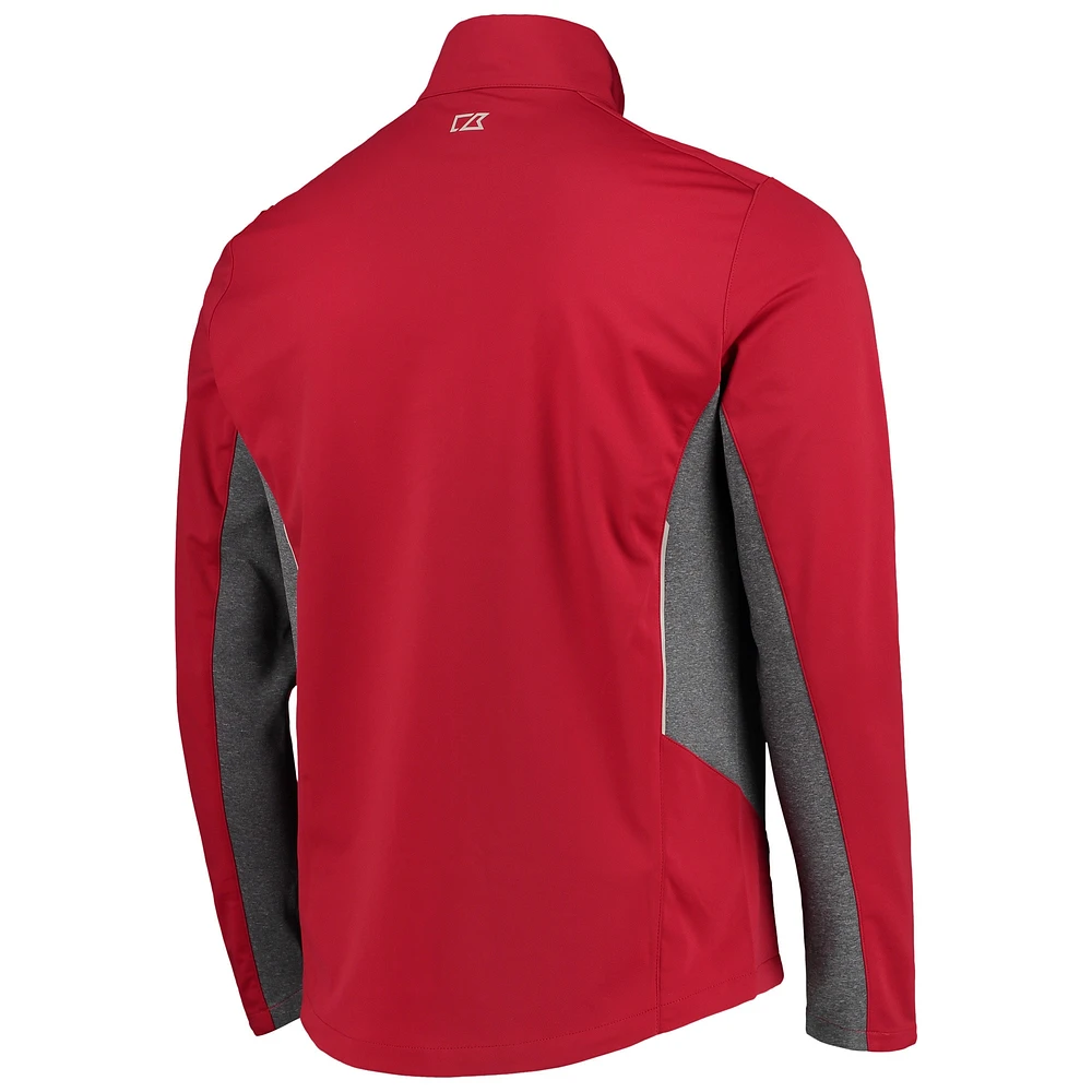 Cutter & Buck Reds Cincinnati Navigate WeatherTec Veste entièrement zippée pour homme