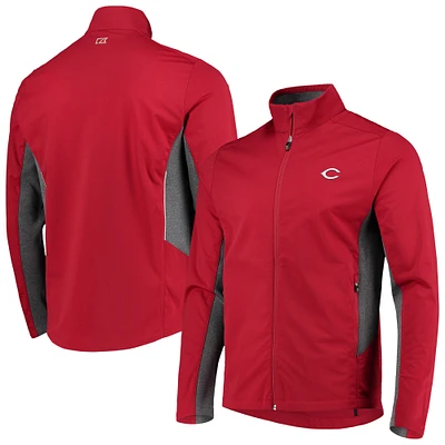 Cutter & Buck Reds Cincinnati Navigate WeatherTec Veste entièrement zippée pour homme