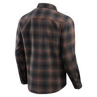 Chemise boutonnée à manches longues classique en flanelle pour homme de la collection Darius Rucker Fanatics, couleur tan