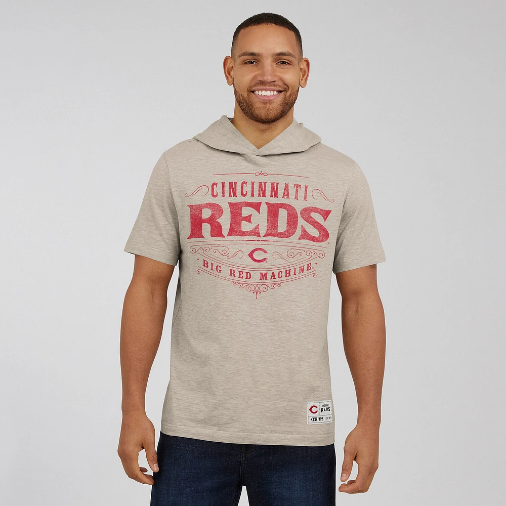 Men's Darius Rucker Collection by Fanatics  Tan Cincinnati Reds Hooded T-Shirt