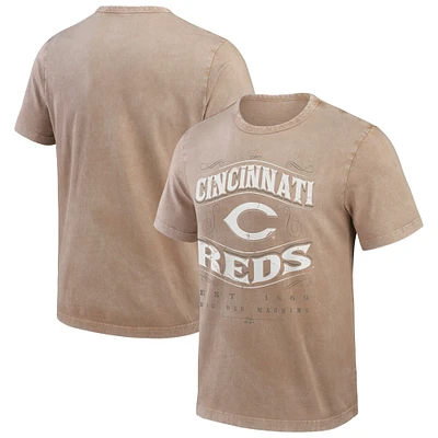 Men's Darius Rucker Collection by Fanatics Tan Cincinnati Reds Sun Faded T-Shirt