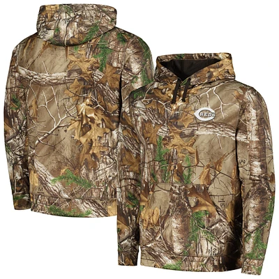 Men's Dunbrooke Camo Cincinnati Reds Champion Realtree Pullover Hoodie