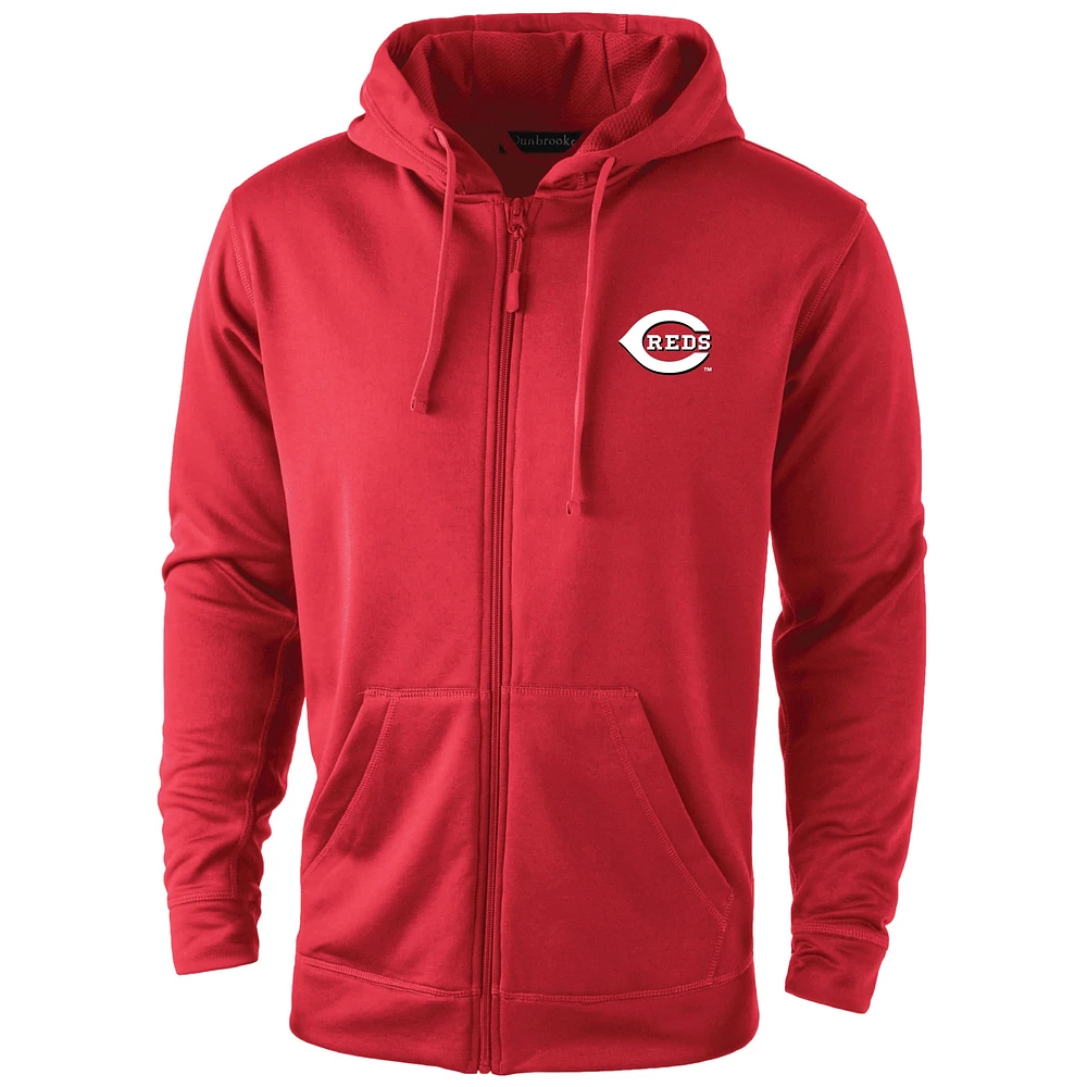 Sweat à capuche entièrement zippé Dunbrooke Red Cincinnati Reds Trophy pour homme