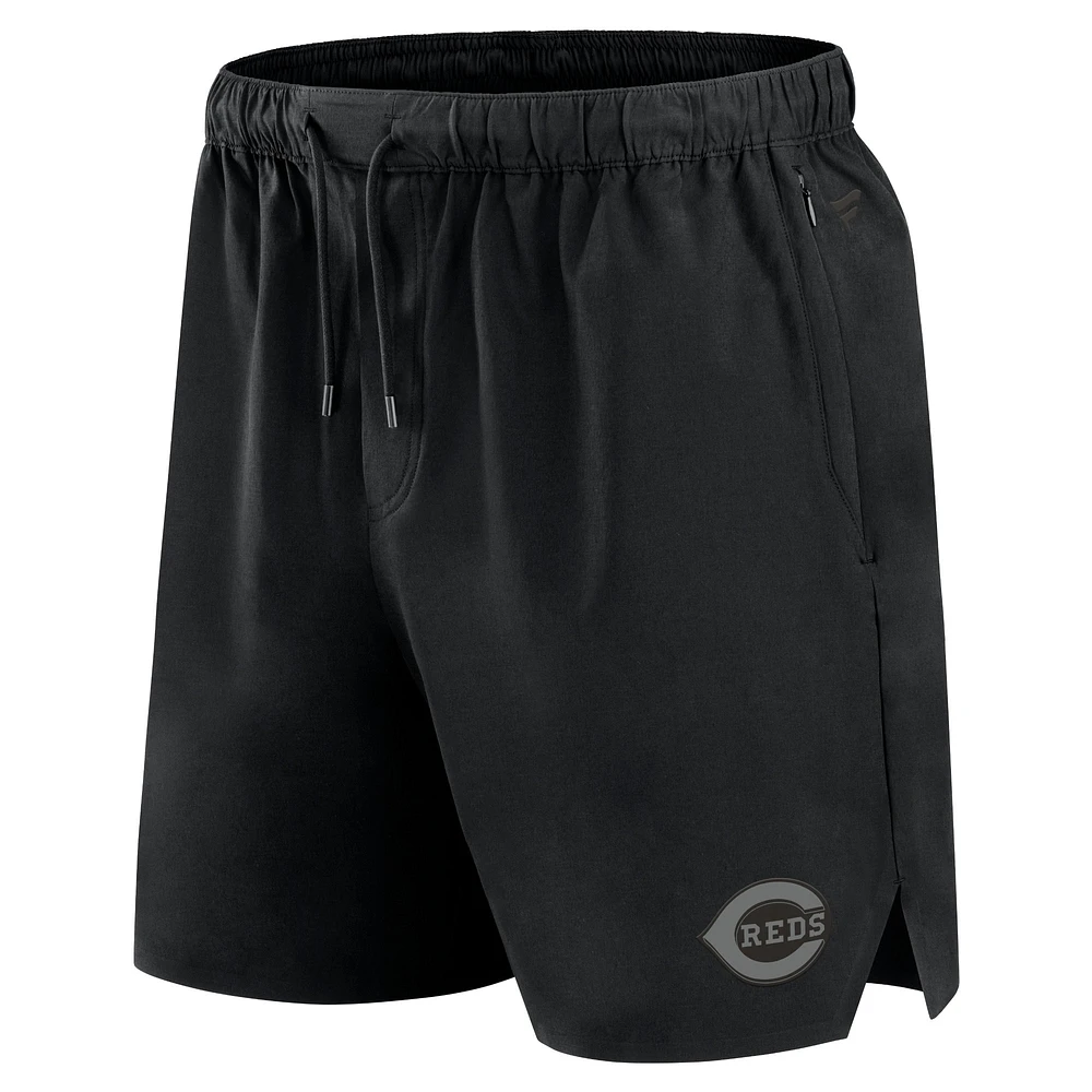 Men's Fanatics Black Cincinnati Reds Front Office Woven Shorts