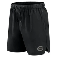 Short tissé Fanatics noir Cincinnati Reds Front Office pour hommes