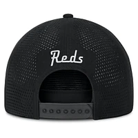 Casquette ajustable en forme de A pour homme Fanatics Black Cincinnati Reds Signature