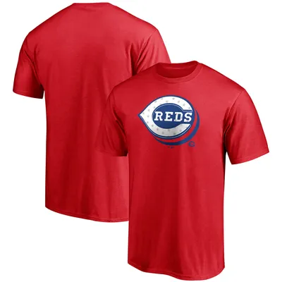 Chicago Cubs Fanatics Branded Red White and Team Logo T-Shirt