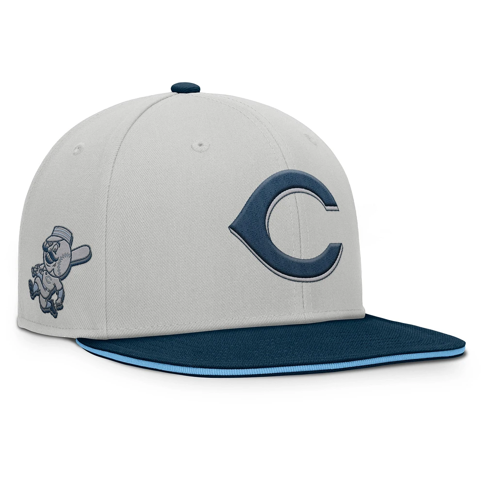Casquette snapback grise Fanatics des Cincinnati Reds pour homme
