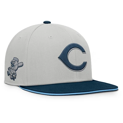 Casquette snapback grise Fanatics des Cincinnati Reds pour homme