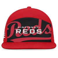 Men's Fanatics Red/Black Cincinnati Reds Clubhouse Splitter Snapback Hat