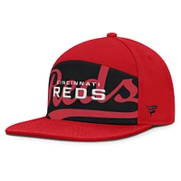 Men's Fanatics Red/Black Cincinnati Reds Clubhouse Splitter Snapback Hat