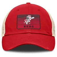 Men's Fanatics  Red/Natural Cincinnati Reds Cooperstown Collection Eastbound Mesh Adjustable Hat