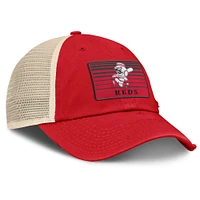 Men's Fanatics  Red/Natural Cincinnati Reds Cooperstown Collection Eastbound Mesh Adjustable Hat