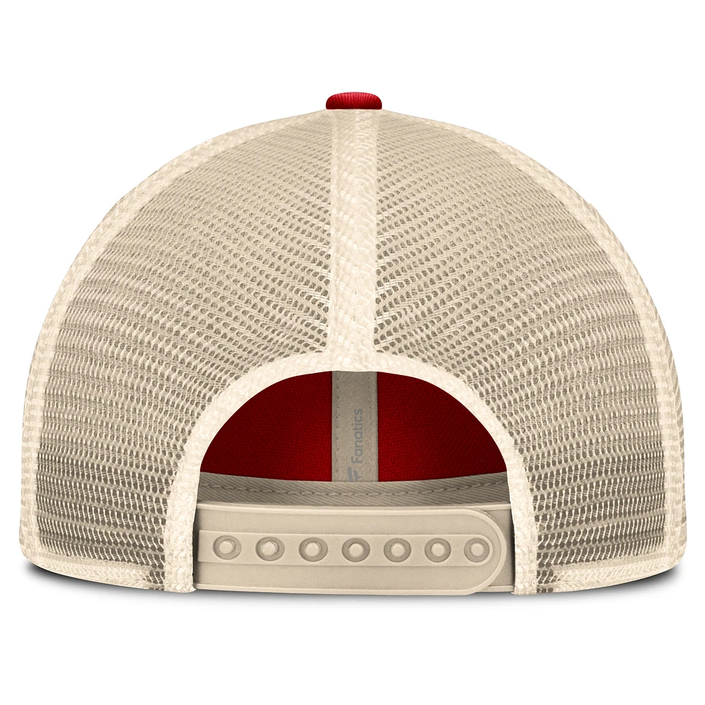 Men's Fanatics  Red/Natural Cincinnati Reds Cooperstown Collection Eastbound Mesh Adjustable Hat