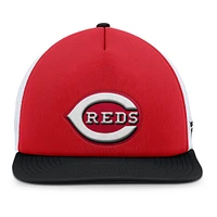 Casquette Snapback en mousse fondamentale Cincinnati Reds Fanatics rouge/blanc pour hommes