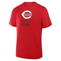 Men's Fanatics Red Cincinnati Reds Clubhouse Legacy Side Swipe T-Shirt