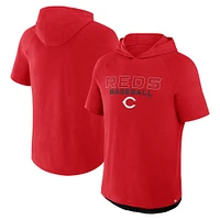 Men's Fanatics Red Cincinnati Reds Clubhouse Optimal Play Raglan Hoodie T-Shirt