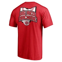 Men's Fanatics Red Cincinnati Reds Hometown Collection Big Machine Logo T-Shirt