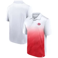 Polo blanc à sublimation Iconic Parameter des Cincinnati Reds Fanatics pour homme