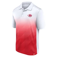Polo blanc à sublimation Iconic Parameter des Cincinnati Reds Fanatics pour homme