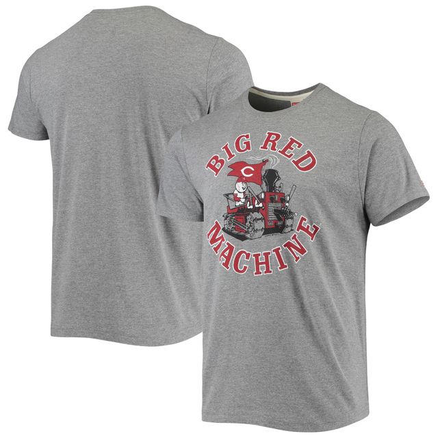 T-shirt Hyper Local Tri-Blend Homme Homage Gris Chiné Cincinnati Reds