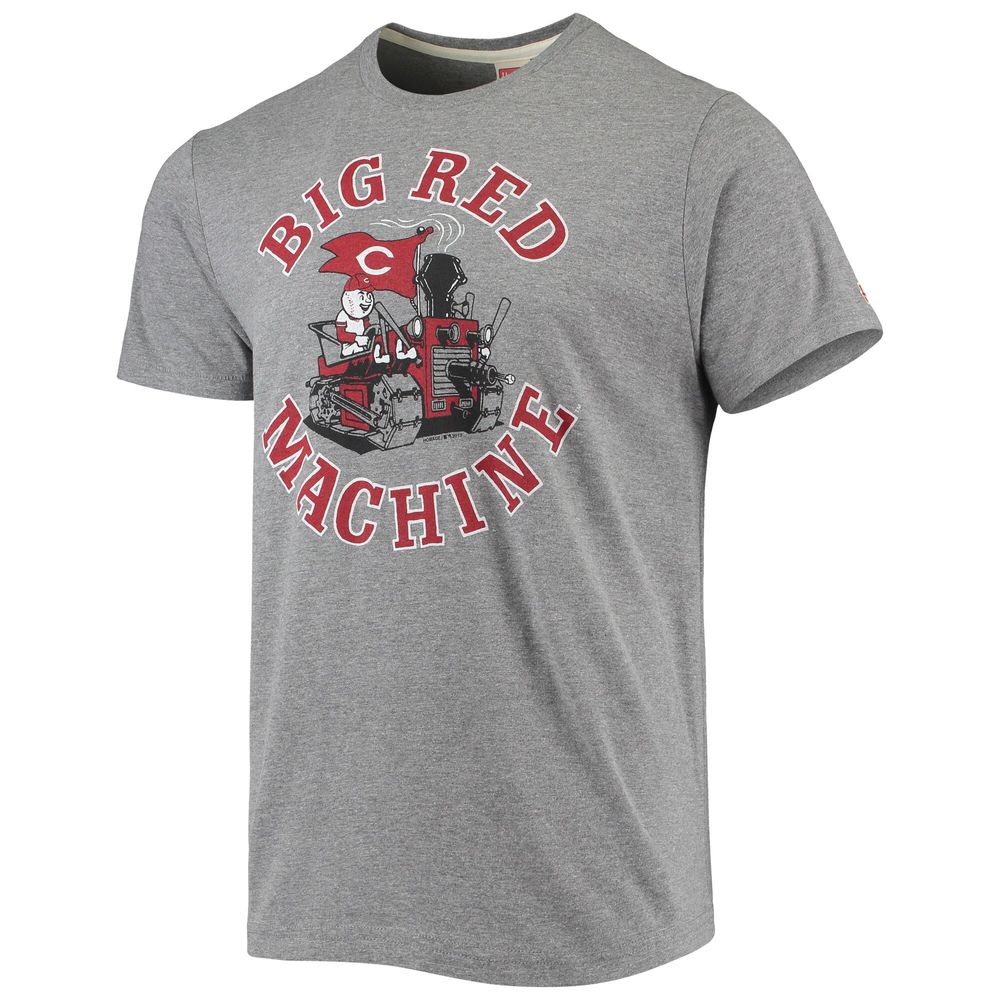 Men's Homage Heathered Gray Cincinnati Reds Hyper Local Tri-Blend T-Shirt