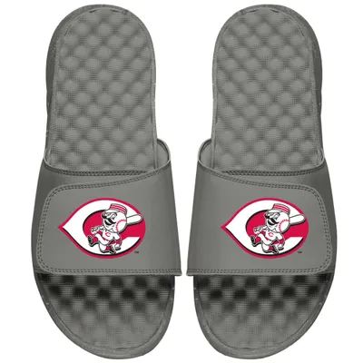 Cincinnati Reds ISlide Alternate Logo Slide Sandals - Gray