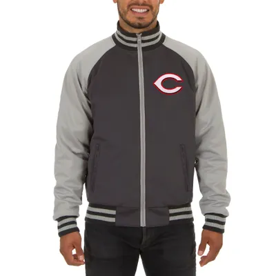 Cincinnati Reds JH Design Reversible Track Jacket - Gray