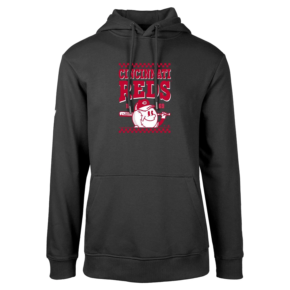 Sweat à capuche noir pour homme Cincinnati Reds Podium Inaugural