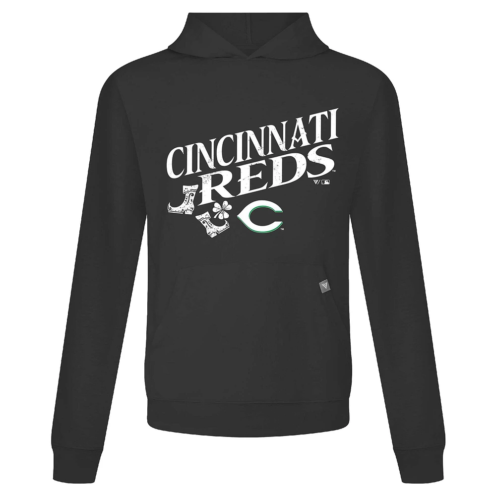 Men's Levelwear Cincinnati Reds St. Patrick's Day Relay Boots Pullover Hoodie