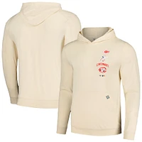 Sweat à capuche Levelwear crème pour hommes, Cincinnati Reds Base Line