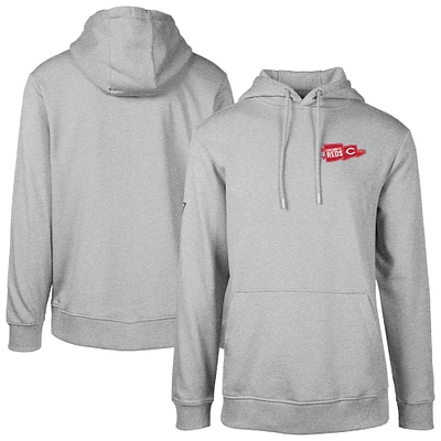 Men's Levelwear  Gray Cincinnati Reds Podium Rafters Pullover Hoodie