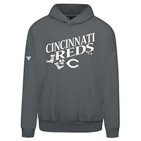 Men's Levelwear  Gray Cincinnati Reds St. Patrick's Day Pullover Hoodie