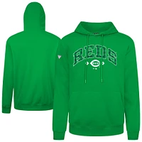 Men's Levelwear Cincinnati Reds St. Patrick's Day Podium Plaid Pullover Hoodie