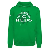 Men's Levelwear  Green Cincinnati Reds St. Patrick's Day Podium Shamrock Pullover Hoodie