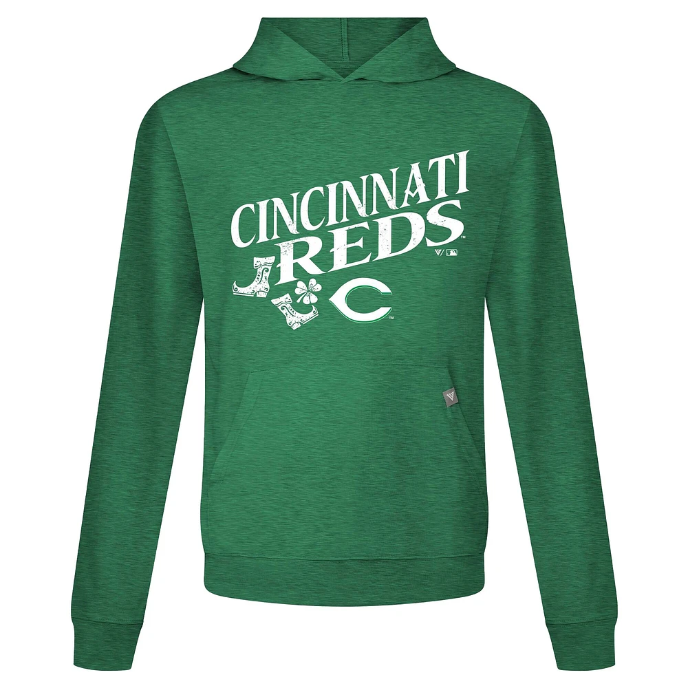 Sweat à capuche manches longues pour homme Levelwear Green Cincinnati Reds St. Patrick's Day Relay Boots