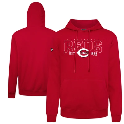 Sweat à capuche rouge Levelwear pour homme des Reds de Cincinnati Accolade Podium Textbook