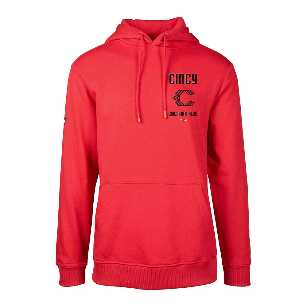 Men's Levelwear Cincinnati Reds City Connect Podium Baseline Pullover Hoodie