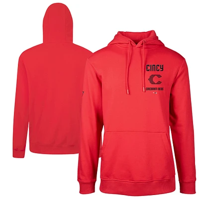 Men's Levelwear Cincinnati Reds City Connect Podium Baseline Pullover Hoodie