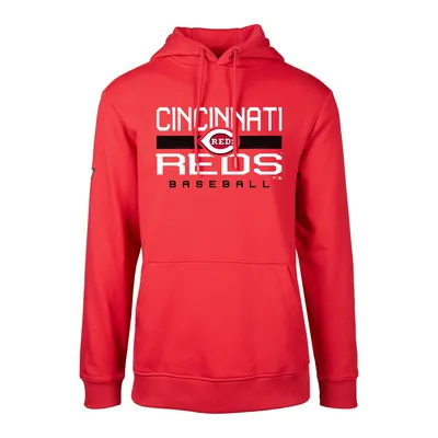 Cincinnati Reds Levelwear Podium Dugout Fleece Hoodie - Red