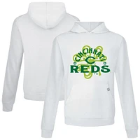 Sweat à capuche blanc pour homme Cincinnati Reds St. Patrick's Day Relay Shamrock