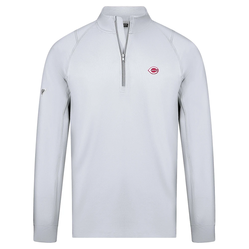 Pull-over blanc à glissière quart de tour Theory Insignia 2.0 pour homme Levelwear Cincinnati Reds