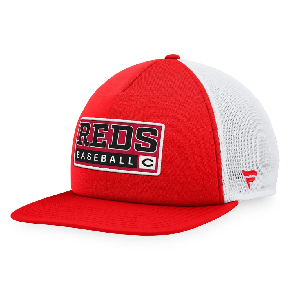 Lids Cincinnati Reds Majestic Foam Trucker Snapback Hat - Red/White